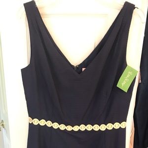 Lily navy blue gold dress